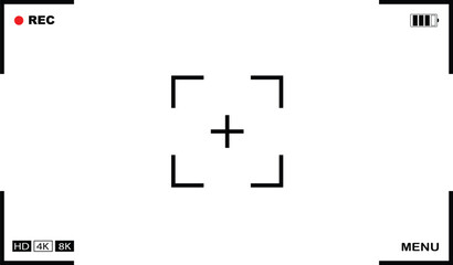 A modern and minimalist camera viewfinder or focus viewfinder