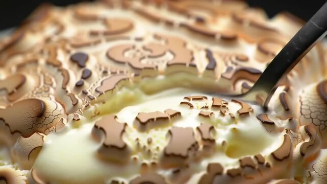 Close-up of a dessert with a spoon