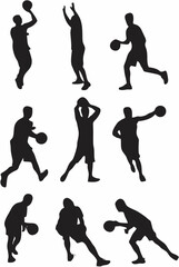 Basketball players in 3.eps