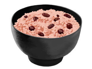 赤飯（黒椀）