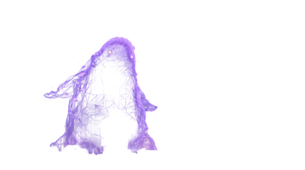 Ethereal hooded figure 3d rendered, isolated on transparent background