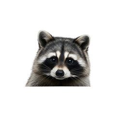 Obraz premium Curious raccoon looking directly at camera with cute funny animal expression