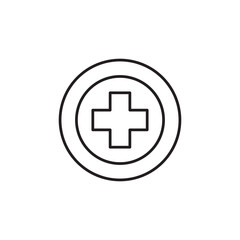 Hospital sign icon outline set sign simple illustration for web and app..eps