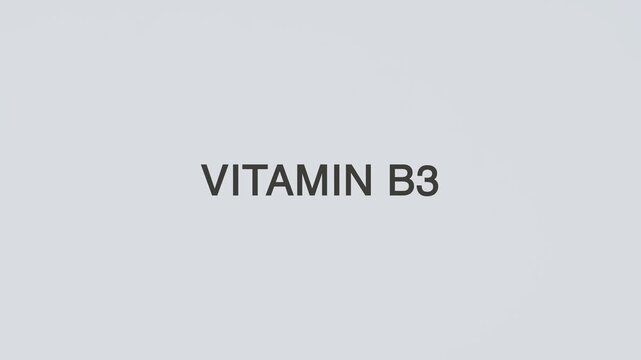 Vitamin B3 concept word hand holding stethoscope on white background for nutrition monitoring, deficiency prevention, treatment, wellness, and overall health awareness