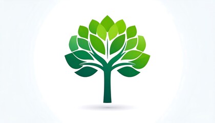 Abstract green tree logo