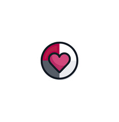 Heart graphic design element