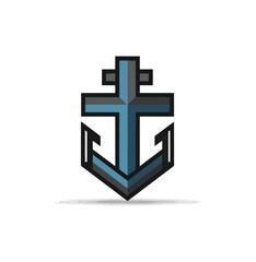 Fototapeta premium Stylized anchor graphic design