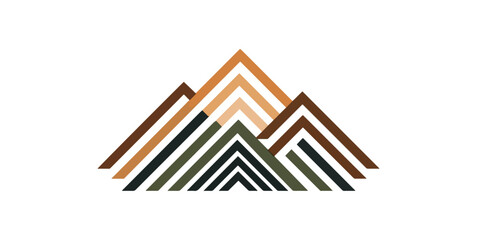 Geometric mountain range graphic design