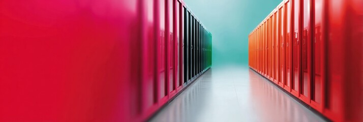 High-Quality Modern Data Center Server Racks with Green Cloud Icon Professional Tech Infrastructure for Innovative Digital and Eco-Friendly Marketing Content