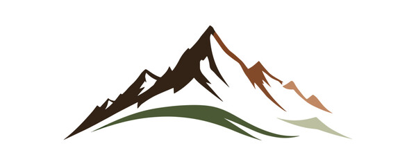 Stylized mountain range illustration