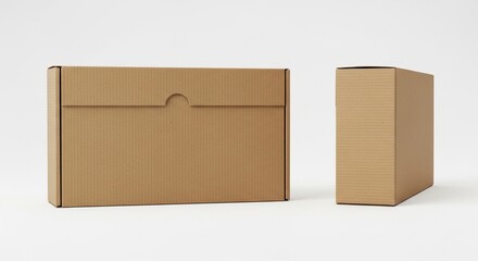 Cardboard Box Mockup Versatile Packaging Design Template for Branding and Product Presentation