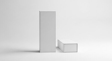 Clean white product packaging box Mockup for branding and design presentation