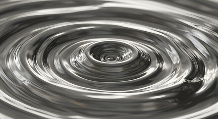 footage Hypnotic patterns of reflective dark liquid with rhythmic waves spreading outwards, an abstract and fluid motion.