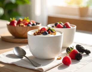 Blank White Yogurt Cup &ndash; Editorial Healthy Food Packaging