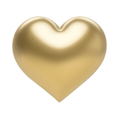 Fototapeta premium Gold Metallic Heart Shape PNG