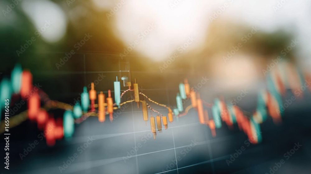 Poster professional real-time market capitalization chart with dynamic data visualization for modern financ