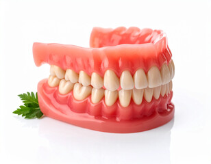 Obraz premium A 3D rendering of a dental arch with a single missing tooth, showing the empty space on the gum.