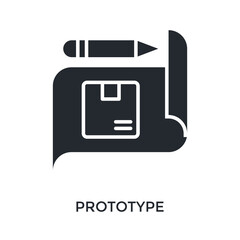 Prototype Icon Glyph Style. Vector Illustration For Graphic Design