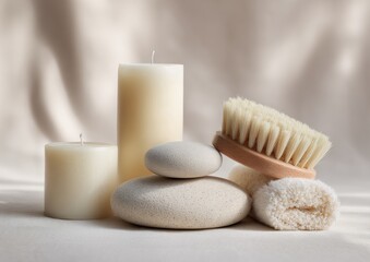 Premium Authentic Wellness Weekend Spa Essentials with Herbal Massage Oils and Natural Bristle Brush for Calm Modern Lifestyle Marketing Content