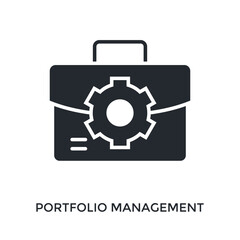 Portfolio Management Icon Glyph Style. Vector Illustration For Graphic Design