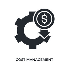Cost Management Icon Glyph Style. Vector Illustration For Graphic Design