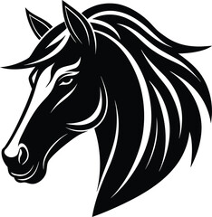 Horse Head Silhouette Icon