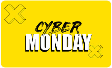 cyber monday sale marketing advertising yellow