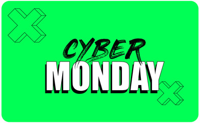 cyber monday sale marketing advertising green