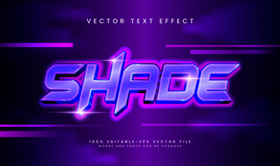 Editable Cyber Neon Shade Vector Text Effect, Suitable for Poster, Banner, Esport Logo, Gaming Title, and Modern Digital Design