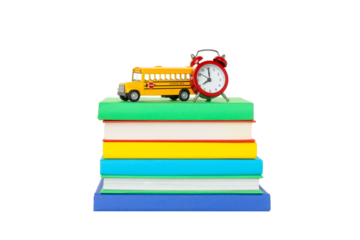 School supplies are ready, isolated on white, PNG