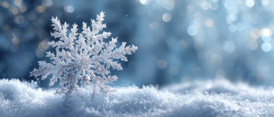 Winter Snowflake Scene