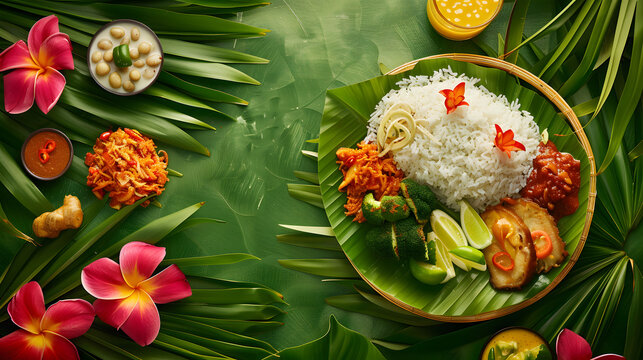 Indonesian Food banner mockup nasi padang