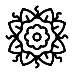 marigold icon with line style