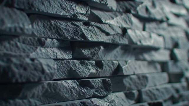 Close up of gray stone cladding forming a textured background