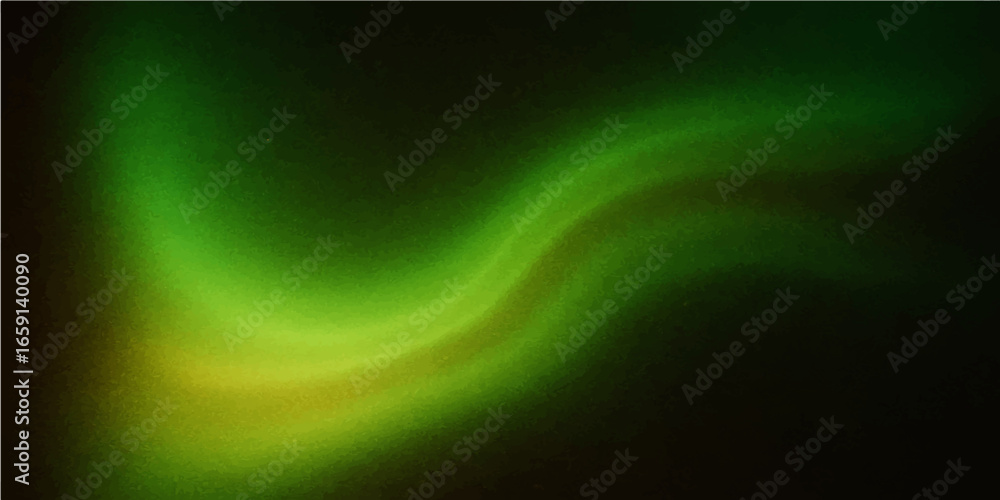 Poster abstract green texture with glowing blue lines and a dark wave pattern