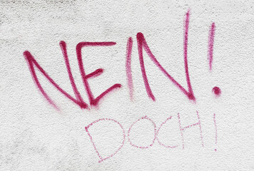 Nein! Doch! Graffito