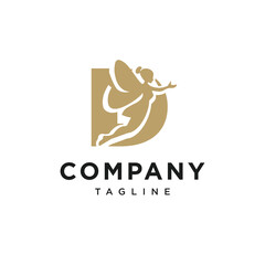 Letter D Fairy Logo Icon Vector