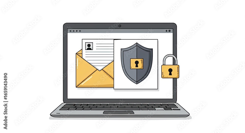 Poster secure your digital life with robust online protection, ensuring data privacy and safe communication