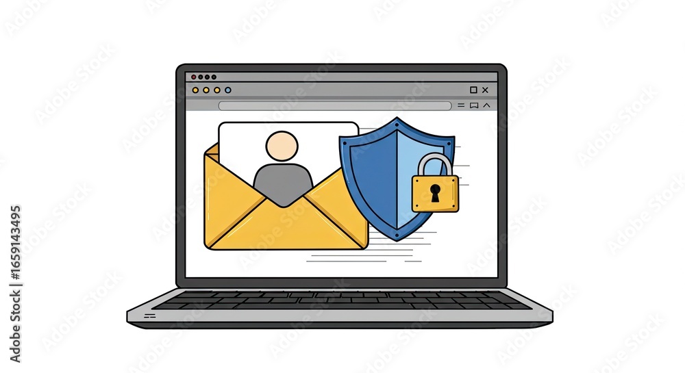 Poster secure your digital identity with encrypted online communication, ensuring privacy and trust through