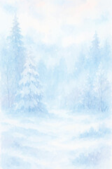 watercolor background of winter