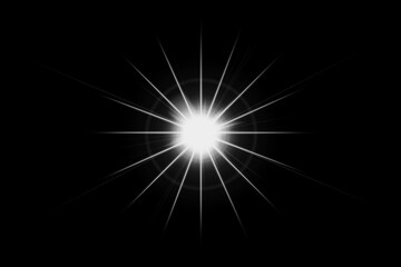 Bright white light burst on a black background.