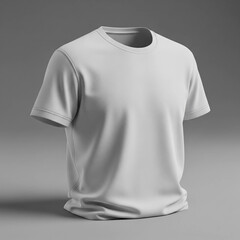 White Empty T-Shirt Mockup Front and Back View on Neutral Background