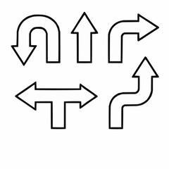 set of vector arrows