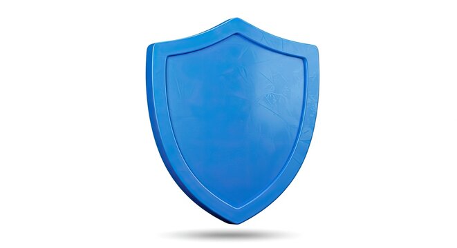 Robust blue shield symbolizing protection, security, and defense against threats, perfect for cybersecurity or safety campaigns