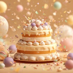 cake celebration background illustration