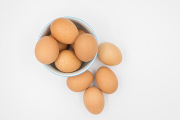 Chicken eggs on white background,  egg isolated on the white background, Close-up view of raw chicken eggs, chicken egg isolated on white background, Raw eggs on white background