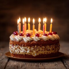 cake with candles celebration image