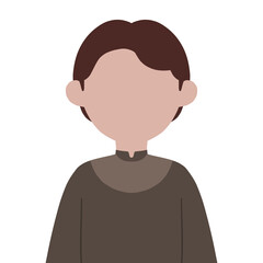 Muslim man in brown Islamic attire illustration