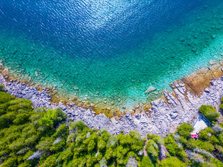 Tobermory, aerial view, Ontario, Canada