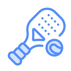 play padel icon with linear color style
